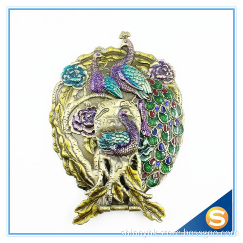 Metal Materials Peacock Mirror Wedding Favor Gift Set